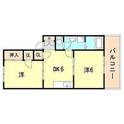 大倉山ハイツＡ棟 2階/203