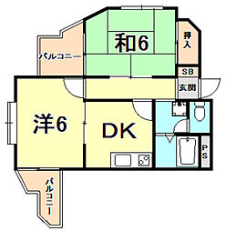 間取図画像 2DK