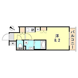 ＳＤグランツ神戸駅前 2階ワンルームの間取り