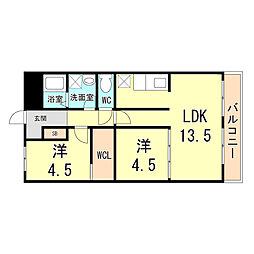 ハイツニュー多聞 2階/202