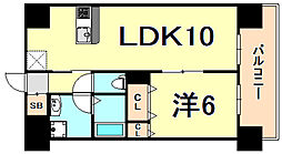 ＣＩＴＹ　ＳＰＩＲＥ新神戸 9階1LDKの間取り