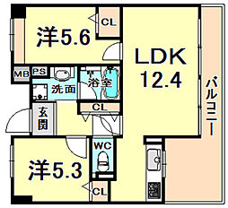 間取図画像 2LDK