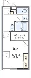 レオパレスＳＥＡＳＯＮ 2階1Kの間取り