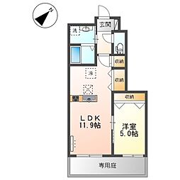 Maison YURI 1LDKの間取図画像