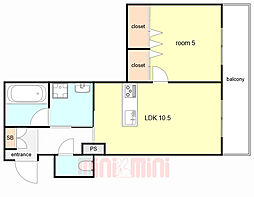 間取図画像 1LDK