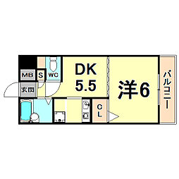 間取図画像 1DK