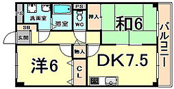 間取図画像 2DK