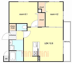 間取図画像 2LDK