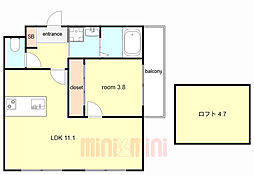 間取図画像 1LDK