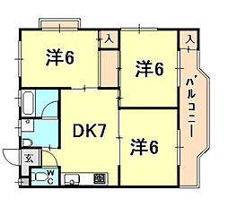 間取図画像 3DK