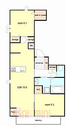 間取図画像 2LDK