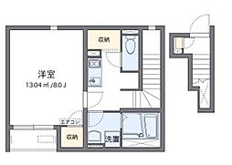 ヤマボウシ 1Kの間取図画像