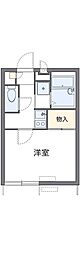 レオパレスアルカディア畑原 1Kの間取図画像
