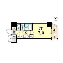 CRESTTAPP神戸湊町NOIR 1Kの間取図画像