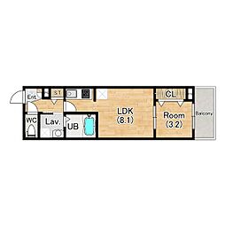 ココングランジュール西宮室川町 103 1階1LDKの間取り