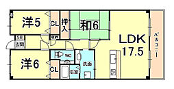 サンテ東甲子園 3LDKの間取図画像