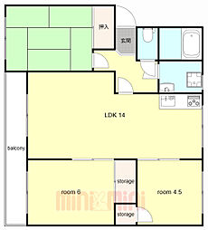 白川台ハイツ1号棟 4階