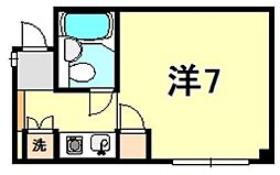 NEOダイキョー芦屋川 ワンルームの間取図画像