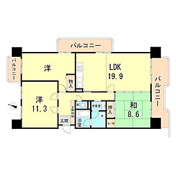 間取図画像 3LDK