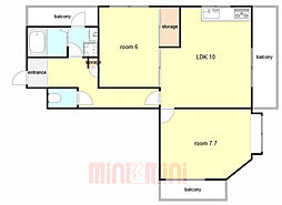 間取図画像 2LDK