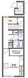 レオパレス望 1Kの間取図画像