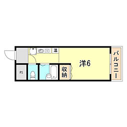 マンションロア 1Kの間取図画像