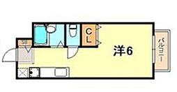 エステートピア2 ワンルームの間取図画像