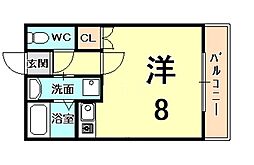 ワンマイル市庭 ワンルームの間取図画像