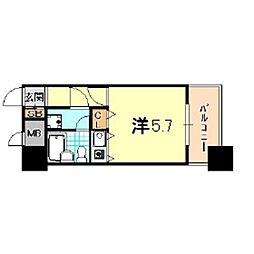 パークプラザ鷹取 ワンルームの間取図画像