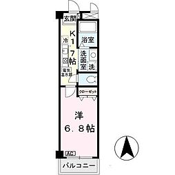 マグノリアパレス 1Kの間取図画像