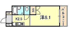 サイトピア本山 1Kの間取図画像