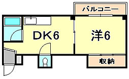 みやマンション 1DKの間取図画像