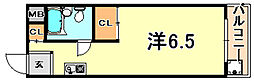 メゾンドエクラン ワンルームの間取図画像