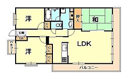 ロマンツエ東灘 3LDKの間取図画像