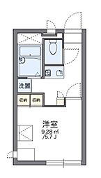 レオパレスオーキッド2 1Kの間取図画像