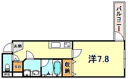 GKRESIDENCE 1Kの間取図画像
