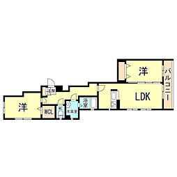 ガーデンハウス4 2LDKの間取図画像