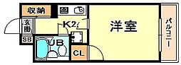 藤和シティコープ本山 1Kの間取図画像