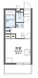 レオパレスオーキッド2 1Kの間取図画像