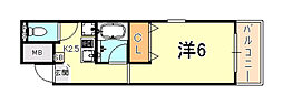MAPLEHILL 1Kの間取図画像