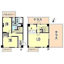 りりぱっとはうす 2LDKの間取図画像