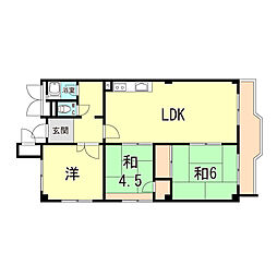 城ノ前ハイツ 3LDKの間取図画像