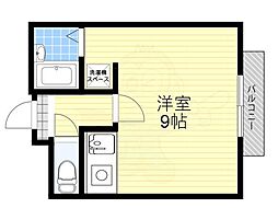 タウンコート下野 ワンルームの間取図画像