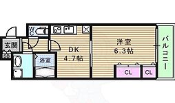 HugE1 6階1DKの間取り