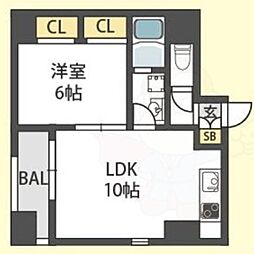JESUS SQUARE nipponbashi 1階1LDKの間取り