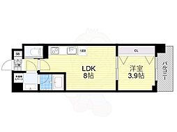 レオンコンフォート本町東3 3階1LDKの間取り