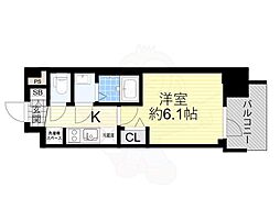 プレサンス大阪東成中本ハーヴィル 1Kの間取図画像