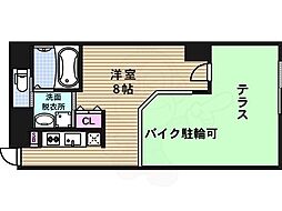 S-レジデンス北浜 1Kの間取図画像