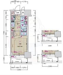 プレサンス高津公園ディオ 1Kの間取図画像