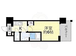 エスリードザ・グレア大阪 1Kの間取図画像